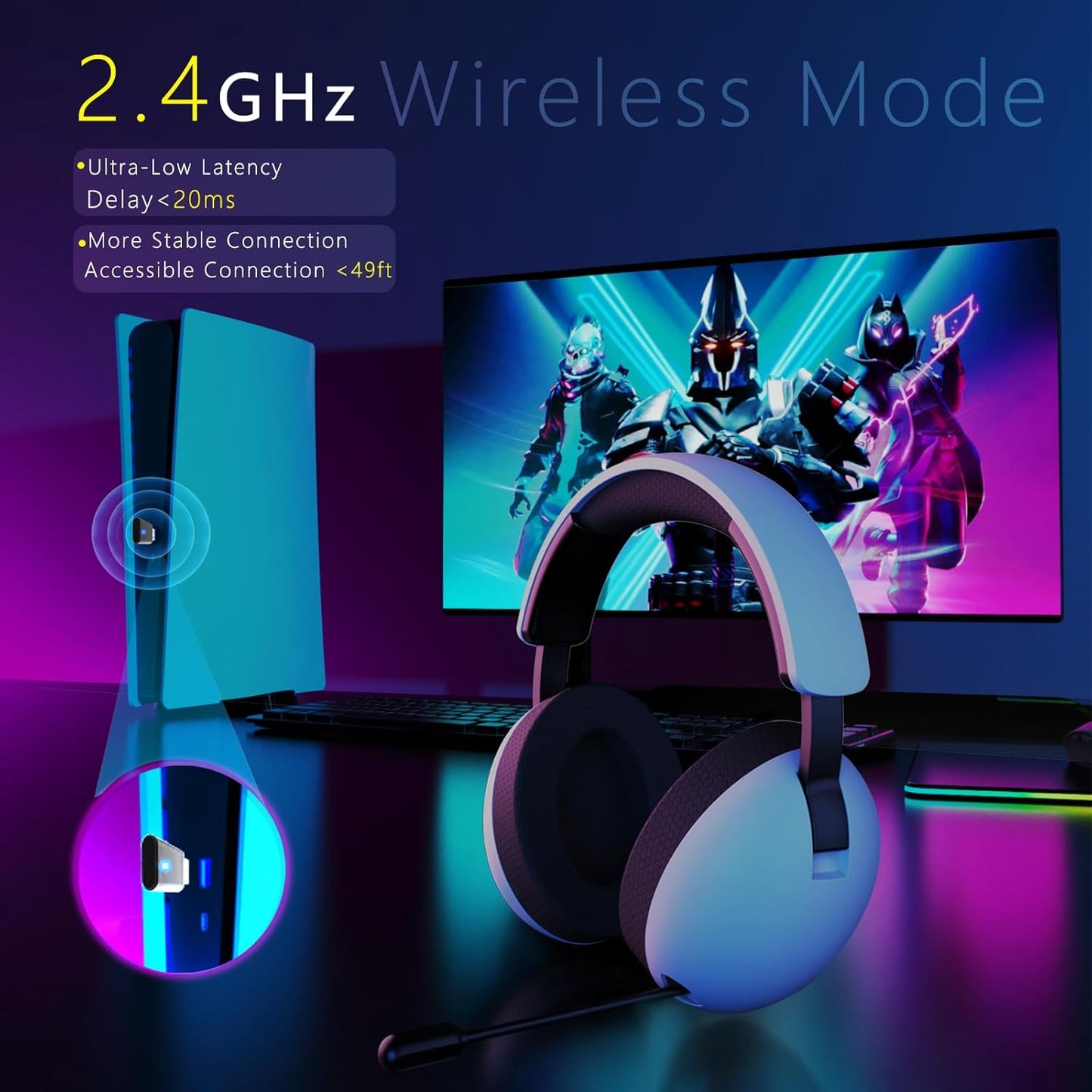 MOTMEX BL500 Gaming headset wireless