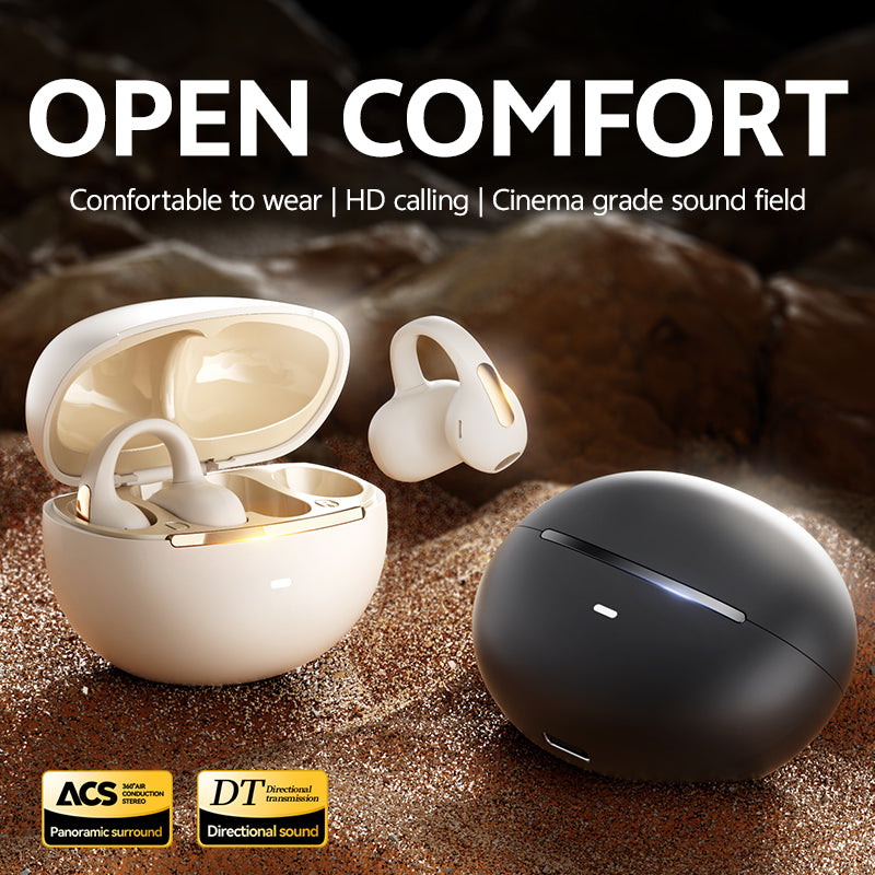 MOTMEX Openear earbuds earclip sports LED light display black